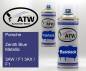 Preview: Porsche, Zenith Blue Metallic, 3AW / F1 3AX / F1: 400ml Sprühdose + 400ml Klarlack - Set, von ATW Autoteile West.